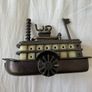 Vintage Metal Die Cast Miniature Steamboat Pencil Sharpener Image 3