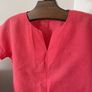 Coral red linen blouse Size Uk 10 or 12 Image 3