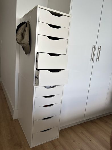 2x IKEA ALEX Drawer Units, white