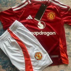 manchester united home kids kit