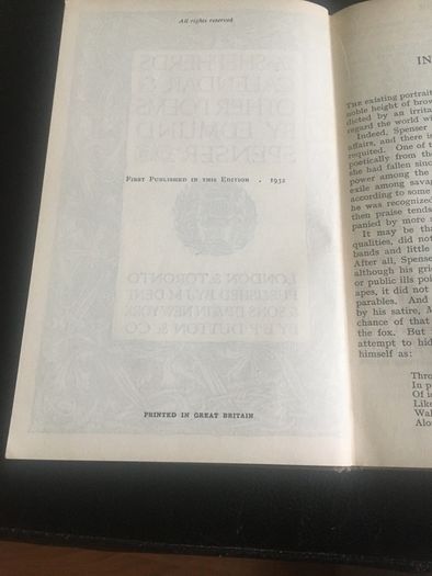 The Shepherd's calendar and other Poems by Edmund Spenser.  Edited with an introduction by Philip Henderson
