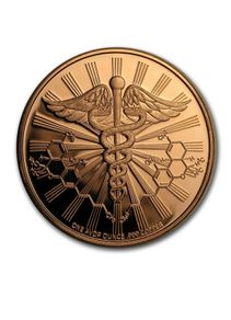 1 oz Copper .999 bullion Round  coin - The Big Leaf