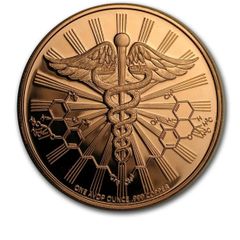 1 oz Copper .999 bullion Round  coin - The Big Leaf
