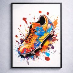 Football Boot Unique Canvas Poster Free P&P