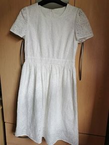 NEW - Handmade cotton lace dress UK 10