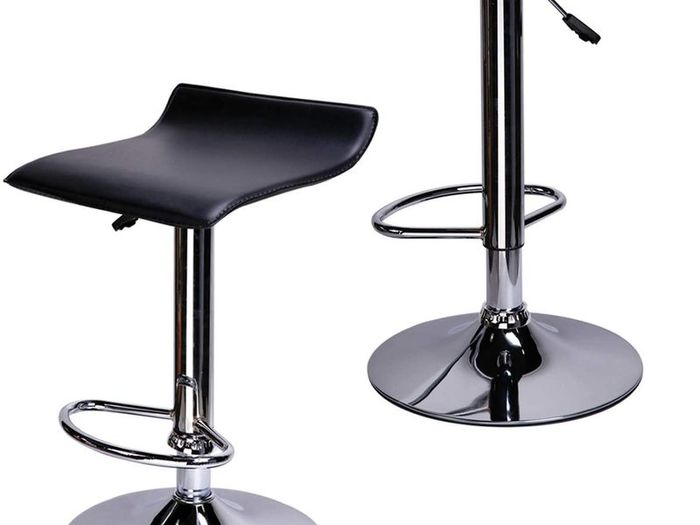 _2 High Height stools Set of 2 Swivel Bar and Kitchen Stool with Footrest