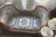French sofa bench newly covered wooden craved detail nationwide delivery available