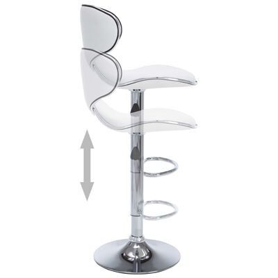 NEW SALE | Bar Stools 2 pcs White Faux Leather