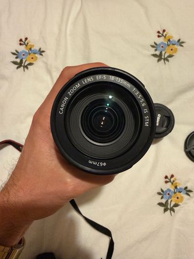 Canon EOS 250D DSLR Camera with + 50mm lens +18-135mm lens + and selfie tripod.