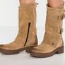 Suede Cowboy Bikers Boots. NEW IN BOX Image 2