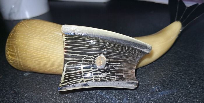 Vintage handmade horn fish