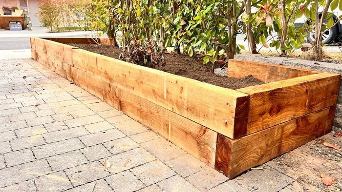 Front Porch Planter Box, Garden Sleepers Edging