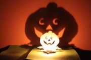 Halloween Tea Light Garden Lantern Wooden Indoor outdoor decor Pumpkin Spirit Candle Holder