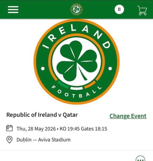 Ireland v Qatar ticket