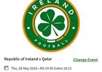 Ireland v Qatar ticket