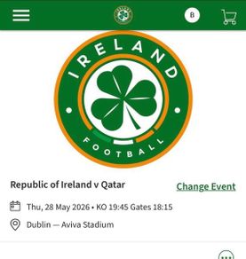 Ireland v Qatar ticket