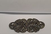Vintage Marcasite Floral Brooch