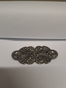 Vintage Marcasite Floral Brooch