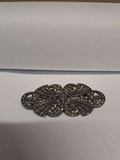 Vintage Marcasite Floral Brooch