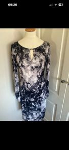 Ghost size 12 grey viscose dress