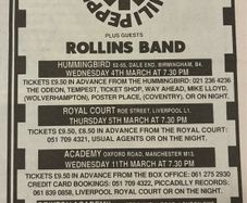 Red Hot Chilli Peppers flyer