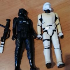 star wars figures some discolouration to white one  price for  two