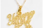 18K Gold plated Necklace young wild and free