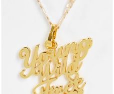 18K Gold plated Necklace young wild and free