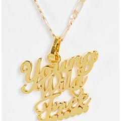 18K Gold plated Necklace young wild and free