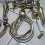 Vintage Retro Antique Plated Brass Bathroom Clawfoot Bath Tub Hand Shower taps Basin & Bath Shower Mixer (never used) Image 3