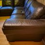 Brown leather corner couch Image 2