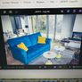 Finline 3 Seater Sofa Bed Teal Velvet Image 2