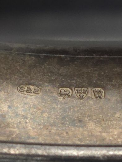 Rare Sterling Silver Chunky Chester Bangle, 1947
