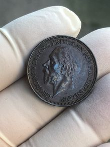 1926 Half penny/High grade and rainbow tone