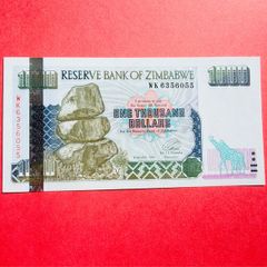 Zimbabwe  1000  Dollars  2003    Verified Under Uv Light.  ( Uncirculated )