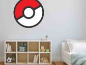 Pokemon logo printed sign for kids room 60cm diameter size pokemon go logo sign wall decor