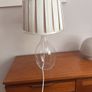 2 for the price of 1 - Free  Smaller same style lamp - IKEA Bran Handmade Glass Table Lamp with Pleated Drum Shade - Off White and Pink Image 7