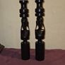 Pair of Ebony Wood African Candle holders Image 4