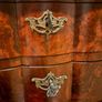 Vintage two-drawer chest with brass handles Image 4
