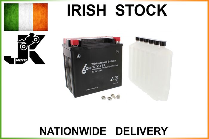 Battery Motorcycle Ytx14-bs 6-on Including Acid Pack