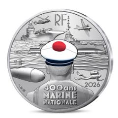 France 10 Euro Silver (.333) Uncirculated Coin 2026 - French Navy
