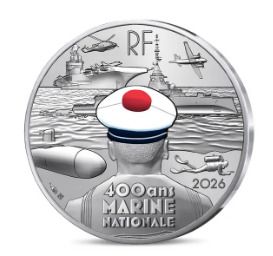 France 10 Euro Silver (.333) Uncirculated Coin 2026 - French Navy