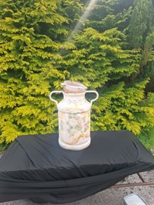 Old painted milk churn postage possible