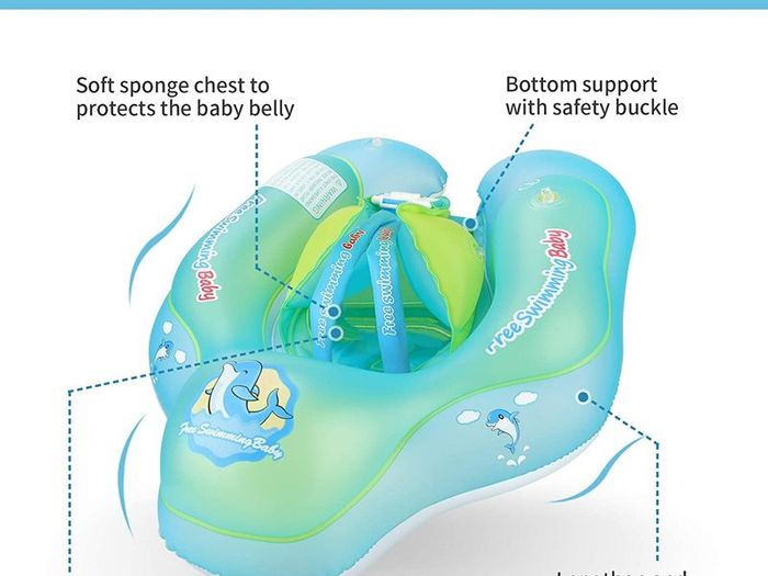 Inflatable Baby Swimming Float-Helps Baby Learn to Kick and Swim for the Age of 3-72 Months (Green, S)