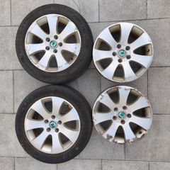 4 Alloys wheels Skoda 205/55/R16