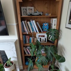 Solid wood shelving unit