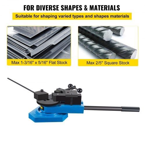SBG-40 Metal Scroll Bender High-Hardened Steel Scroll Bender Combination of Scroll Radius and Angle Bending Universal Metal Rod Bender