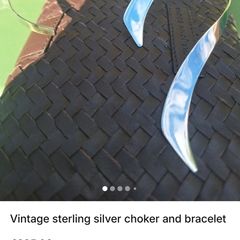 Vintage Silver Choker and Cuff