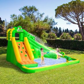 5 in 1 Kids Bouncy Castle Large Crocodile Style Inflatable House