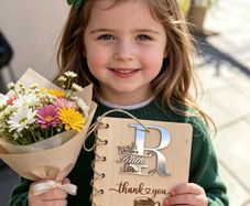 Personalized Wood Teacher Gift Thank You Card